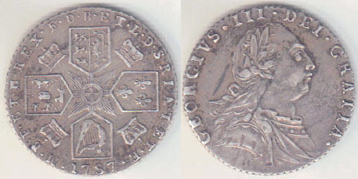 1787 Great Britain silver Sixpence (Proclamation) A003653